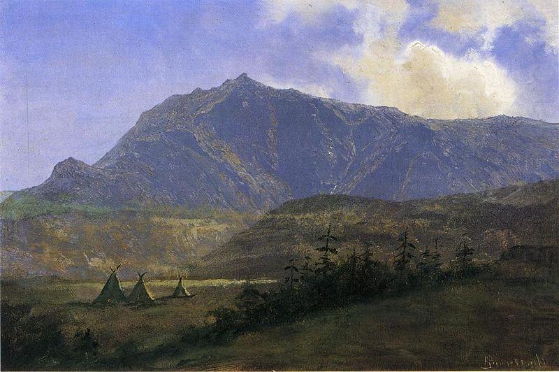 Albert Bierstadt Indian Encampment [Indian Camp in the Mountains] china oil painting image